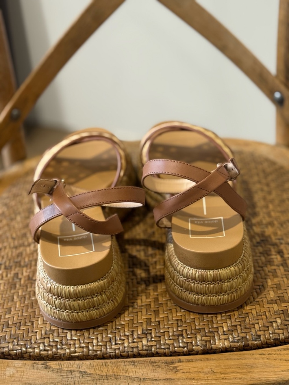 Dolce Vita Wriley Raffia Platform Sandals Anthropologie - Picture 4 of 7